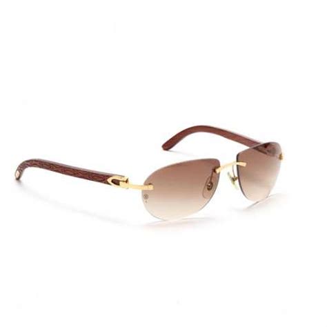 cheap cartier wood sunglasses|wood cartier glasses on face.